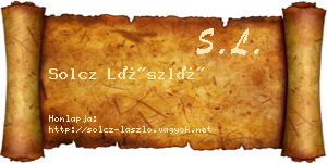 Solcz László névjegykártya