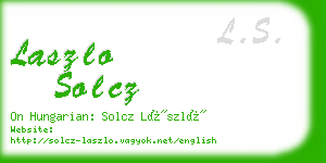 laszlo solcz business card
